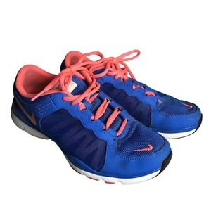 Nike Womens Running Shoes Sz 8 Breathe Flex TR2 511332-400 Blue Pink Sneakers